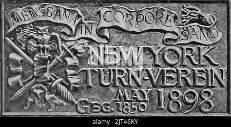 Turnhalle, 85. Street & Lexington Avenue -- Cornerstone. Stockfoto