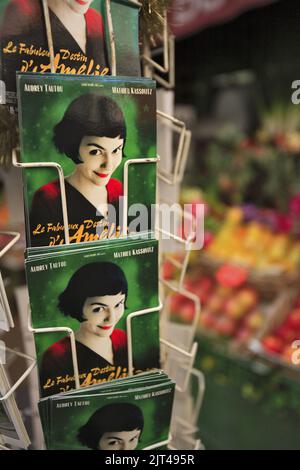 Frankreich. Paris (75) 18. Arrondissement. Montmartre. Das Lebensmittelgeschäft Au marche de la Butte (Maison Collignon) diente als Kulisse für die berühmten Stockfoto