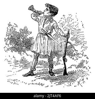 TWAIN - Les aventures de Tom Sawyer, trad Hughes, illust Sirouy, 1884, illust Seite 074. Stockfoto