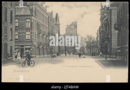 Tweede Constantijn Huygensstraat met op de achtergrond de Overtoom, Stockfoto