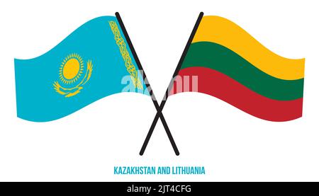 Flache Kasachstan Flagge Stockfotografie - Alamy
