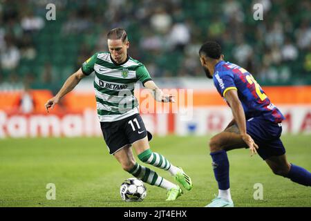 Nuno Santos von Sporting CP während der portugiesischen Meisterschaft, Liga Bwin Fußballspiel zwischen Sporting CP und GD Chaves am 27. August 2022 im Jose Alvalade Stadion in Lissabon, Portugal - Foto Joao Rico / DPPI Stockfoto