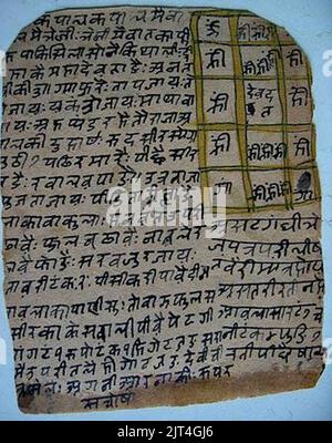 Zweiseitige Yantra-Karten, bequem tragbar 04. Stockfoto