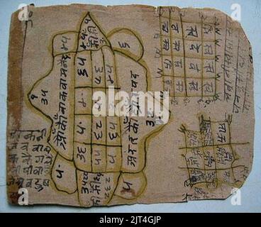 Zweiseitige Yantra-Karten, bequem tragbar 02. Stockfoto