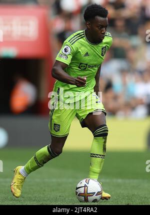 Southampton, England, 27.. August 2022. Anthony Elanga von Manchester United während des Spiels der Premier League im St. Mary's Stadium, Southampton. Bildnachweis sollte lauten: Paul Terry / Sportimage Stockfoto