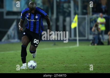 Rom, Italien. 26. August 2022. Romelu Lukaku (Inter) in Aktion während des Serie-A-Spiels zwischen SS Lazio und FC Internazionale Milano im Stadio Olimpico am 26. August 2022 in Rom, Italien. (Bild: © Giuseppe Fama/Pacific Press via ZUMA Press Wire) Stockfoto