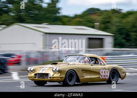 Statische und Rennbilder von der US USA Auto Show auf dem Oulton Park Raceway Chishire, einschließlich der Herzöge von Hazard und Days of Thunder Stockfoto