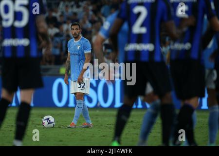 Rom, Italien. 26. August 2022. Danilo Cataldi (Lazio) in Aktion während der Serie Ein Spiel zwischen SS Lazio gegen FC Internazionale Milano im Stadio Olimpico am 26. August 2022 in Rom, Italien. (Bild: © Giuseppe Fama/Pacific Press via ZUMA Press Wire) Stockfoto