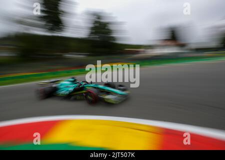 Spa Francorchamps, Vallonia, Belgien. 27. August 2022. Sebastian Vettel (GER) Aston Martin AMR22 während der Qualifysitzung des Grand Prix von Belgien F1 2022 (Bildnachweis: © Alessio De Marco/ZUMA Press Wire) Stockfoto