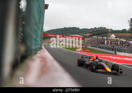 Spa Francorchamps, Vallonia, Belgien. 27. August 2022. Max Verstappen (NED) Redbull Racing RB18 (Foto: © Alessio De Marco/ZUMA Press Wire) Stockfoto