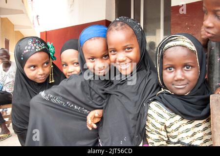 Junge muslimische Mädchen, Monrovia, Liberia Stockfoto