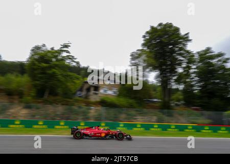 Spa Francorchamps, Vallonia, Belgien. 27. August 2022. Charles Leclerc (MON) Ferrari F1-75 (Bildnachweis: © Alessio De Marco/ZUMA Press Wire) Stockfoto