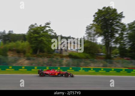 Spa Francorchamps, Vallonia, Belgien. 27. August 2022. Carlos Sainz (SPA) Ferrari F1-75 (Bildnachweis: © Alessio De Marco/ZUMA Press Wire) Stockfoto
