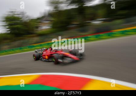 Spa Francorchamps, Vallonia, Belgien. 27. August 2022. Charles Leclerc (MON) Ferrari F1-75 (Bildnachweis: © Alessio De Marco/ZUMA Press Wire) Stockfoto