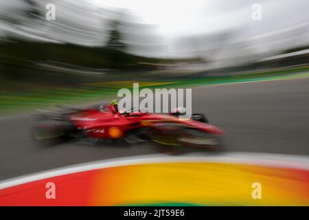 Spa Francorchamps, Vallonia, Belgien. 27. August 2022. Carlos Sainz (SPA) Ferrari F1-75 (Bildnachweis: © Alessio De Marco/ZUMA Press Wire) Stockfoto