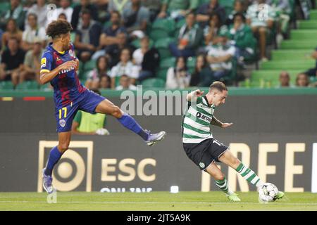 Nuno Santos von Sporting CP während der portugiesischen Meisterschaft, Liga Bwin Fußballspiel zwischen Sporting CP und GD Chaves am 27. August 2022 im Jose Alvalade Stadion in Lissabon, Portugal - Foto: Joao Rico/DPPI/LiveMedia Stockfoto