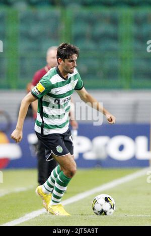 Francisco Trincao von Sporting CP während der portugiesischen Meisterschaft, Liga Bwin Fußballspiel zwischen Sporting CP und GD Chaves am 27. August 2022 im Jose Alvalade Stadion in Lissabon, Portugal - Foto: Joao Rico/DPPI/LiveMedia Stockfoto