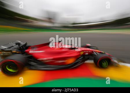 Spa Francorchamps, Vallonia, Belgien. 27. August 2022. Charles Leclerc (MON) Ferrari F1-75 (Bildnachweis: © Alessio De Marco/ZUMA Press Wire) Stockfoto