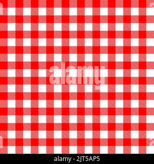 Karierte rote quadratische geometrische nahtlose Vektor-Muster für Papier, Plaid, Tischdecke und andere Textilien. Stock Vektor