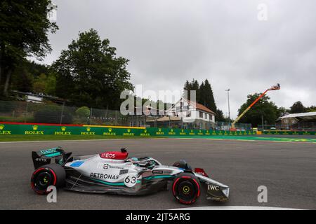 Spa Francorchamps, Vallonia, Belgien. 27. August 2022. George Russell (GBR) Mercedes W13 E Performance (Bildnachweis: © Alessio De Marco/ZUMA Press Wire) Stockfoto