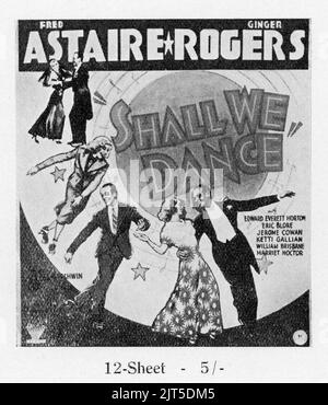 FRED ASTAIRE und GINGER ROGERS in SHALL WE DANCE 1937 Regisseur MARK SANDRICH music George Gershwin Lyrics Ira Gershwin RKO Radio Pictures Stockfoto