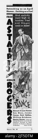 FRED ASTAIRE und GINGER ROGERS in SHALL WE DANCE 1937 Regisseur MARK SANDRICH music George Gershwin Lyrics Ira Gershwin RKO Radio Pictures Stockfoto