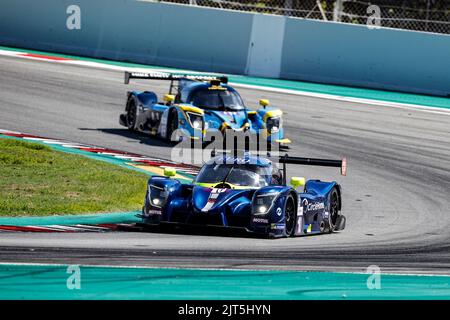 Barcelona, Spanien. 28. August 2022. 10 HUNT Freddie (gbr), LLOVERAS Xavier (Spa), VAN BERLO Glen (nld), Eurointernational, Ligier JS P320 - Nissan, Aktion während der 4 Stunden von Barcelona 2022, 4. Lauf der 2022 European Le Mans Series auf dem Circuit de Barcelona-Catalunya vom 26. Bis 28. August in Barcelona, Spanien - Photo Xavi Bonilla/DPPI Credit: DPPI Media/Alamy Live News Stockfoto