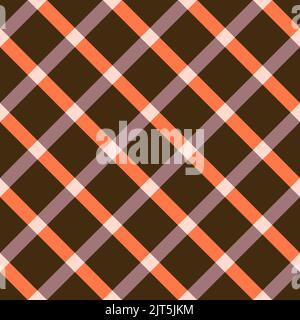 Nahtloses Muster mit schräg karierten Motiven in 4 Farben Stockfoto