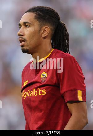 Turin, Italien, 27.. August 2022. Chris Smalling von AS Roma während des Serie-A-Spiels im Allianz Stadium, Turin. Bildnachweis sollte lauten: Jonathan Moscrop / Sportimage Stockfoto