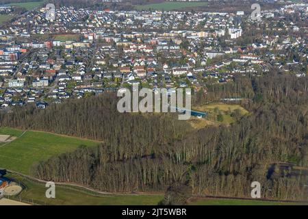 Luftaufnahme, Südpark Schwimmbad Wasserwelten im Landkreis Höntrop in Bochum, Ruhrgebiet, Nordrhein-Westfalen, Deutschland, Bochum, DE, Europa, out Stockfoto