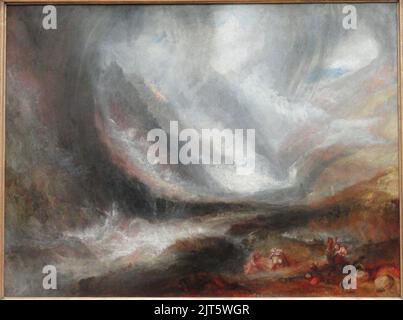 Aostatal, Schneesturm, Lawine und Gewitter, 1836-1837, Von Joseph Mallord William Turner Stockfoto