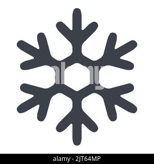 Gefroren - Schnee-Symbol - Schneefall Schwarzes Vektor-Symbol Stock Vektor