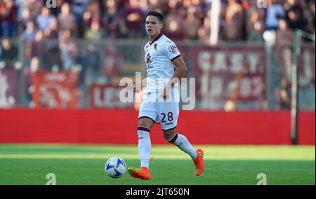 Foto Spada/LaPresse 27 Agosto 2022 - Cremona, Italia - Sport, calcio - Cremonese vs Torino - Campionato italiano di calcio Serie A Tim 2022/2023 - Stadio Zini Nella foto: ricci samuele 27. August 2022 Cremona , Italien - Sport, calcio - Cremonese vs Turin- Italienische Serie A Fußballmeisterschaft 2022/2023 - Zini Stadium. Im Bild: ricci samuele Stockfoto