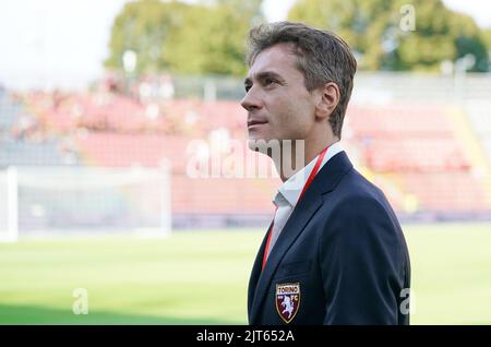 Foto Spada/LaPresse 27 Agosto 2022 - Cremona, Italia - Sport, calcio - Cremonese vs Torino - Campionato italiano di calcio Serie A Tim 2022/2023 - Stadio San Siro. Nella foto: Alberto Barile 27. August 2022 Cremona , Italien - Sport, calcio - Cremonese vs Turin- Italienische Serie A Fußballmeisterschaft 2022/2023 - San Siro Stadion. Im Bild: Alberto Barile Stockfoto