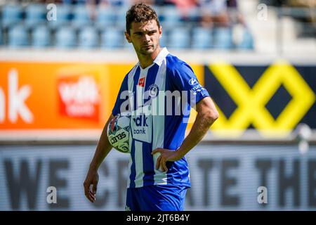 GENT, BELGIEN - 28. AUGUST: Hugo Cuypers von KAA Gent während des Jupiler Pro League-Spiels zwischen KAA Gent und dem Royal Antwerp FC in der Ghelamco Arena am 28. August 2022 in Gent, Belgien (Foto: Joris Verwijst/Orange Picches) Stockfoto