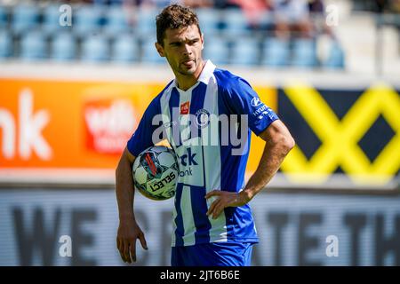 GENT, BELGIEN - 28. AUGUST: Hugo Cuypers von KAA Gent während des Jupiler Pro League-Spiels zwischen KAA Gent und dem Royal Antwerp FC in der Ghelamco Arena am 28. August 2022 in Gent, Belgien (Foto: Joris Verwijst/Orange Picches) Stockfoto