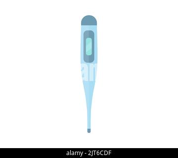 Elektronisches medizinisches Thermometer, digitales Gerätesymbol im Logo-Design. Elektronisches Thermometer zur Messung der Körpertemperatur. Elemente für medizinische Zentren. Stock Vektor