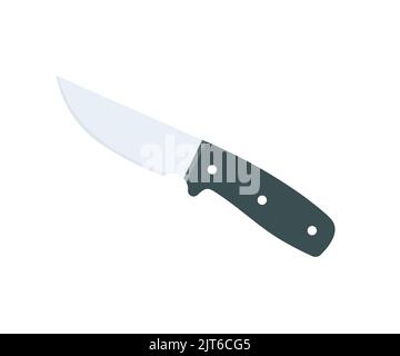 Messer Waffe, Stahlmesser Küchengeschirr Restaurant Zubehör für Koch Logo Design. Küchenmesser Utensil zum Kochen Vektor-Design und Illustration. Stock Vektor