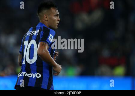 Lautaro Martinez (Inter) während der Serie Ein Spiel zwischen SS Lazio und FC Internazionale Milano im Stadio Olimpico am 26. August 2022 in Rom, Italien. (Foto von Giuseppe Fama/Pacific Press/Sipa USA) Stockfoto