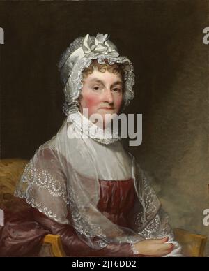 Ein Porträt von Abigail Smith Adams, der Frau des zweiten US-Präsidenten John Adams. Gemalt von Gilbert Stuart. Stockfoto