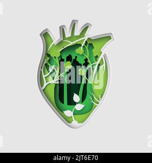 Verdrehter spiralförmiger Stamm aus frischem, glücklichem Bambus auf weißem Hintergrund. Dracaena sanderiana mit grünen Blättern. Ökologisches Konzept Stock Vektor