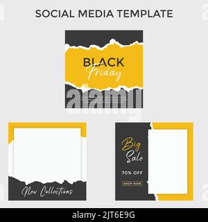 Vorlage für Social Media-Post-Banner für Unternehmen Stock Vektor