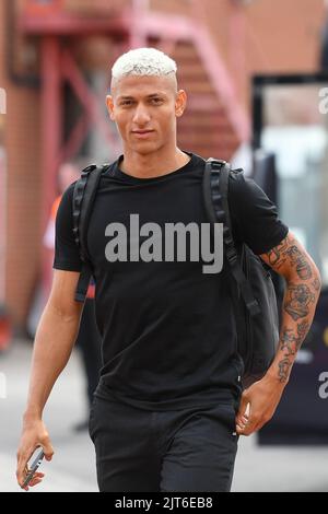 Richarlison von Tottenham Hotspur während des Premier League-Spiels zwischen Nottingham Forest und Tottenham Hotspur am City Ground, Nottingham, am Sonntag, 28.. August 2022. (Kredit: Jon Hobley | MI News) Stockfoto