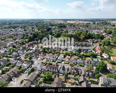 Sawbridgeworth Stadt Hertfordshire UK Luftaufnahme, Stockfoto