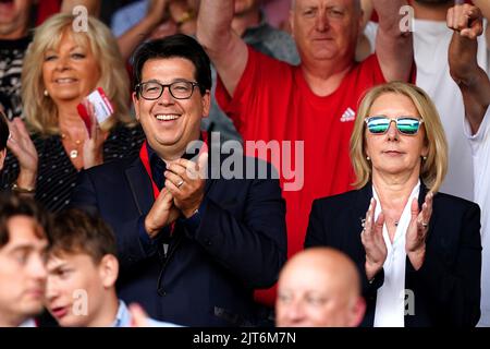 Komiker Michael McIntyre während des Spiels in der Premier League auf dem City Ground, Nottingham. Bilddatum: Sonntag, 28. August 2022. Stockfoto