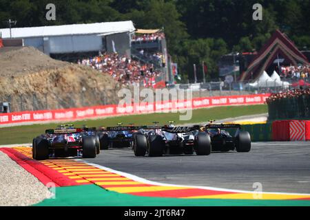 Stavelot Malmedy Spa, Belgien. 27. Januar 2022. Start des Rennens beim belgischen GP, 25-28. August 2022 auf der Strecke Spa-Francorchamps, Formel-1-Weltmeisterschaft 2022. Kredit: Unabhängige Fotoagentur/Alamy Live Nachrichten Stockfoto