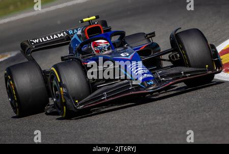 Spa, Belgien. 28. August 2022. SPA - Nichola Latifi (6) mit dem Williams FW44 während des Grand Prix von Belgien F1 auf der Strecke Spa-Francorchamps am 29. August 2022 in Spa, Belgien. ANP SEM VAN DER WAL Quelle: ANP/Alamy Live News Stockfoto