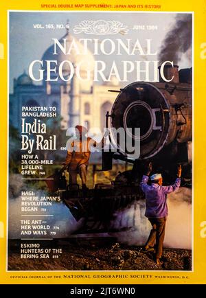 Cover des Magazins National Geographic, Juni 1984 Stockfoto