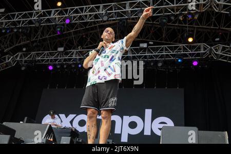 Portsmouth, Großbritannien. 28. August 2022. Beispiel beim Victorious Festival 2022. Southsea Common. 28. August 2022. Kredit: Alamy Live Nachrichten/Charlie Raven Gutschrift: Charlie Raven/Alamy Live Nachrichten Stockfoto