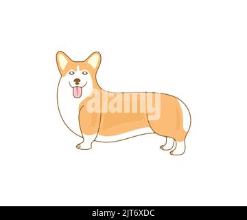 Welsh Corgi, pembroke welsh Corgi und Cardigan welsh Corgi, Hund, Logo Design. Tier, Haustier, Tierhandlung und Tierklinik, Vektor-Design Stock Vektor